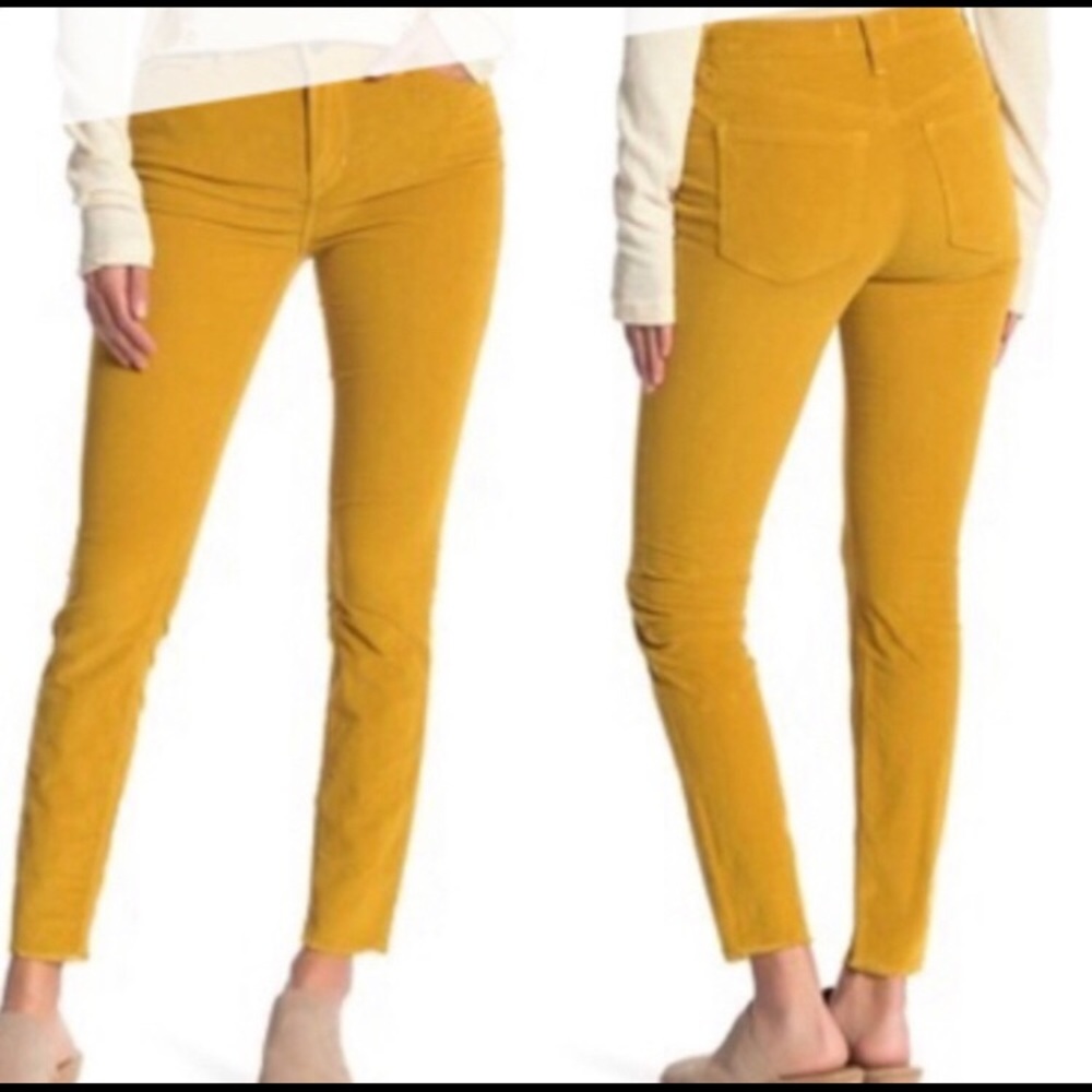 Free people high rise corduroy mustard